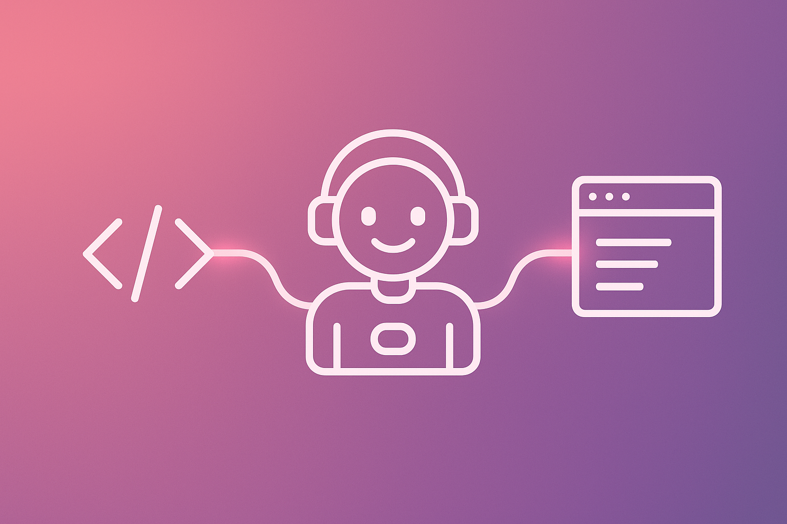 Illustration representing AI agent and full-stack AI development